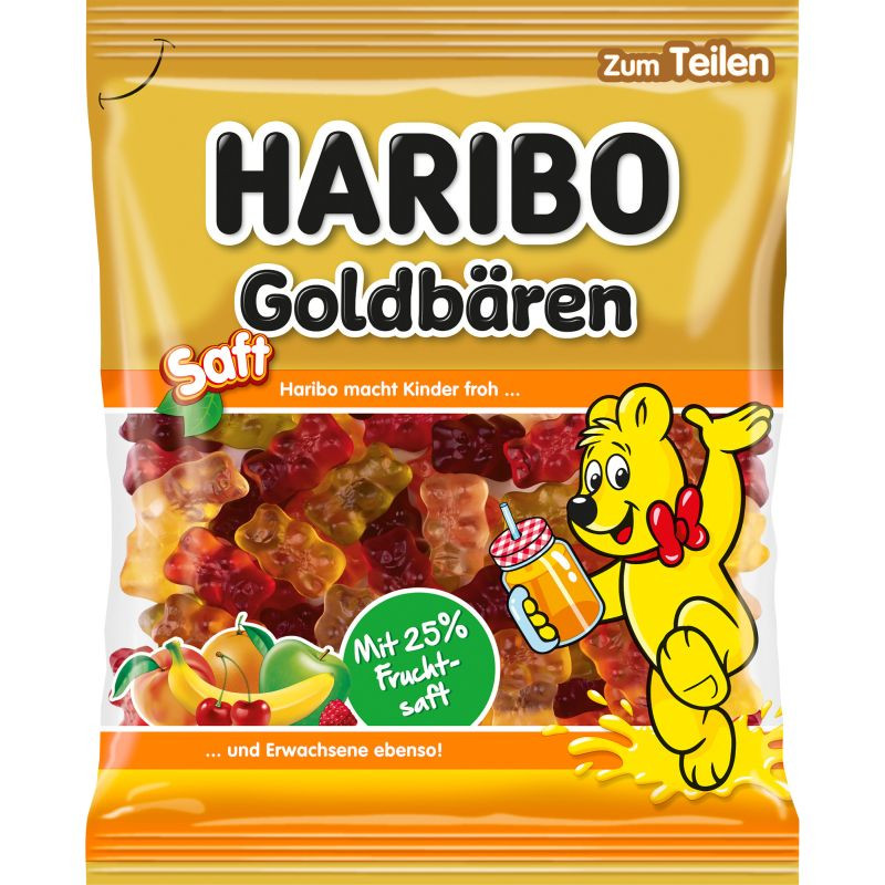 Haribo Saft Goldbären 160 g Fruchtgummi Goldbären mit natürlichem Fruchtsaft