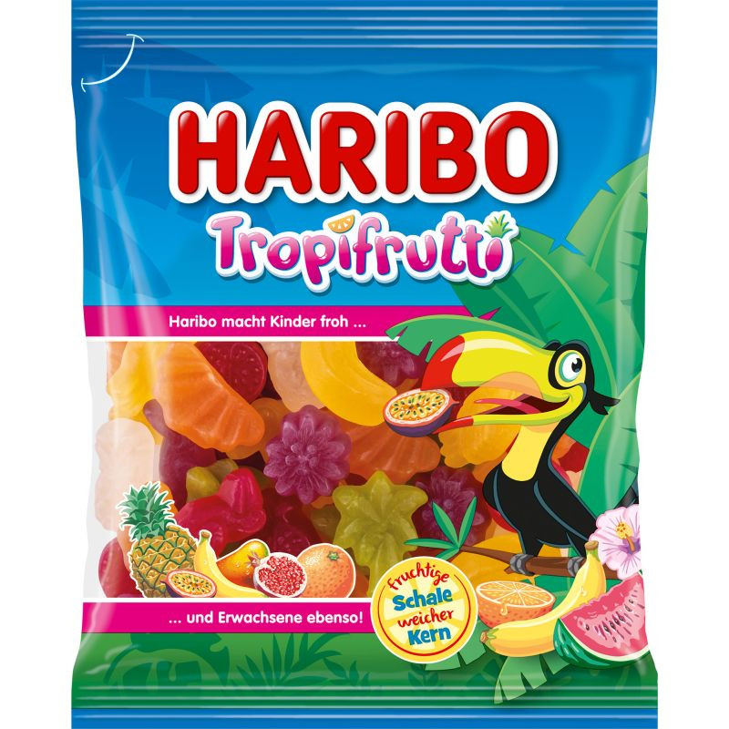 Haribo Tropi Frutti 175 g Exotische Fruchtgummis mit tropischem Geschmack
