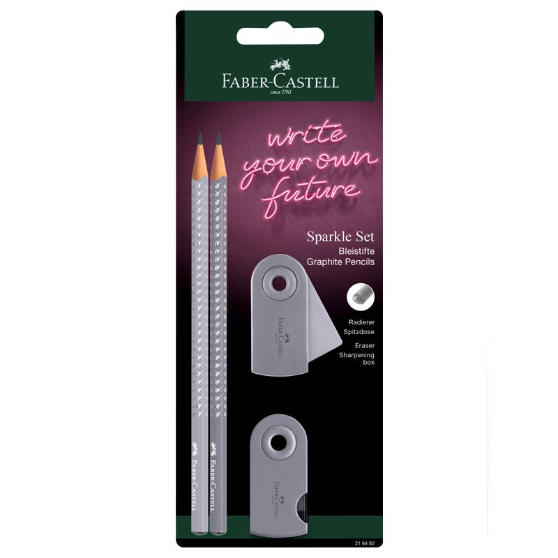 Faber Castell Bleistift Set Sparkle 4 teilig gray/grau BK