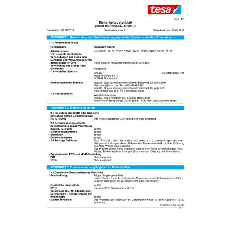 TESA Verpackungsband Polypropylen braun 38mm x 66m