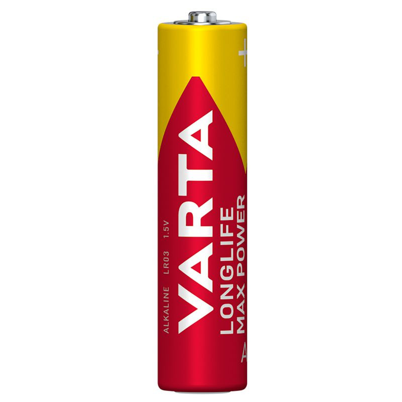 VARTA LONGLIFE Max Power, Alkaline Batterie, AAA, Micro, LR03, 4-pack, Made in Germany