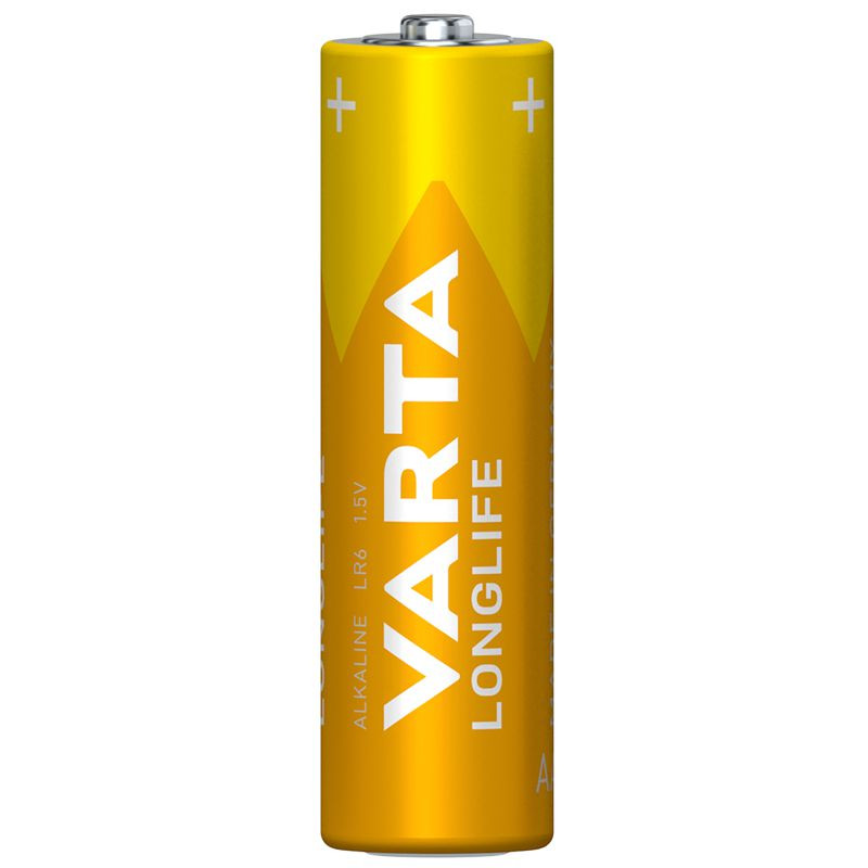 VARTA LONGLIFE, Alkaline Batterie, AA, Mignon LR6, 4er Pack, Made in Germany