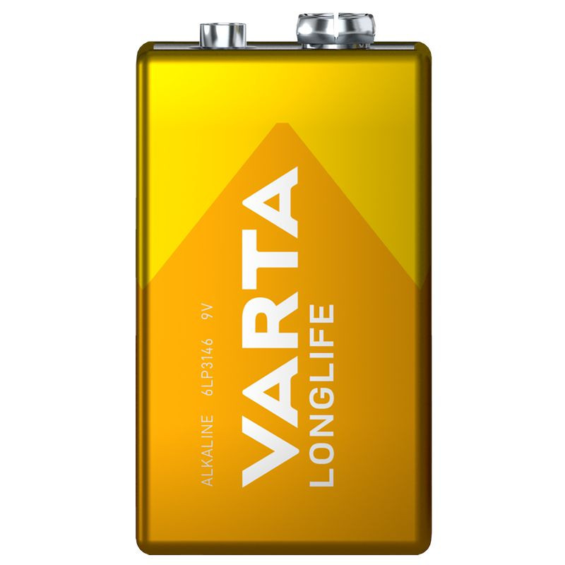 VARTA LONGLIFE, Alkaline Batterie, 9 V, E-Block, 6LP3146