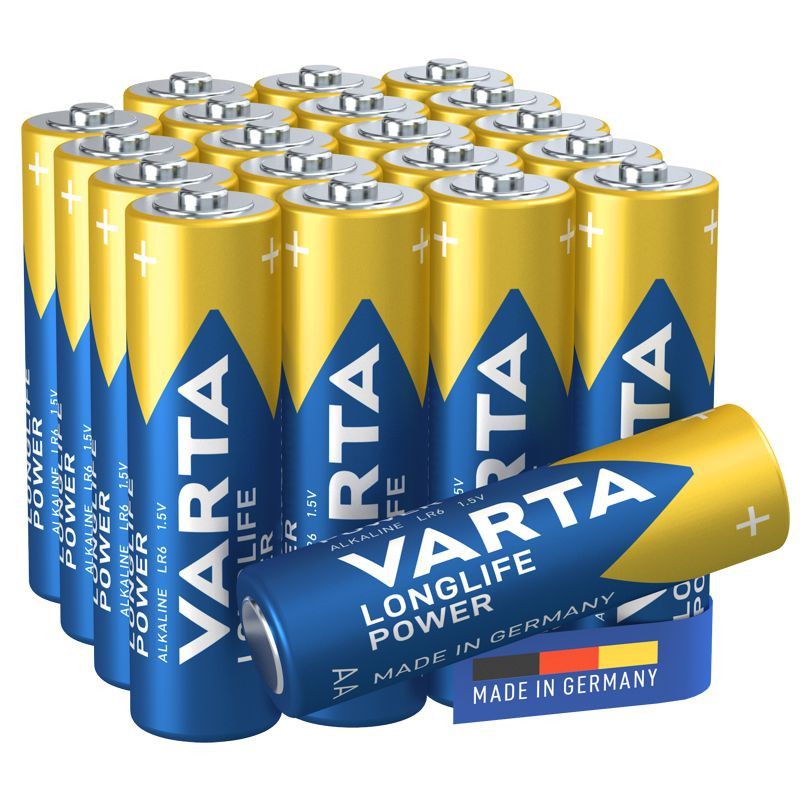VARTA LONGLIFE Power, Alkaline Batterie, AA, Mignon, LR6, 20er Pack, Made in Germany
