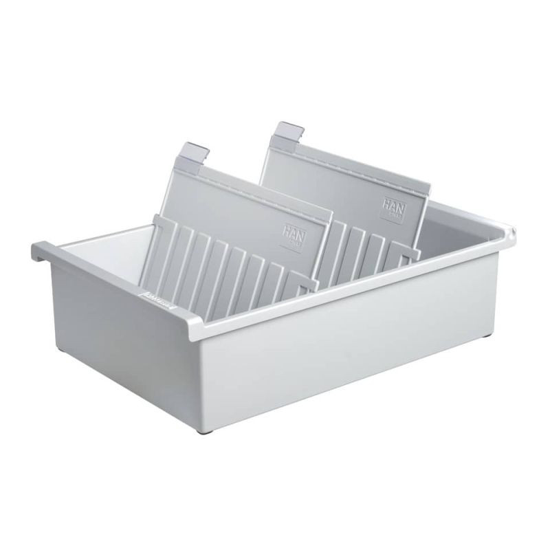 HAN Karteikasten A5 quer grau für ca 1300 Karten