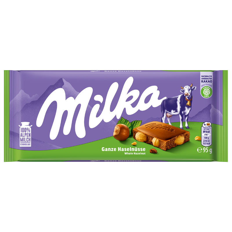 Milka Schokolade Ganze Haselnüsse 95g