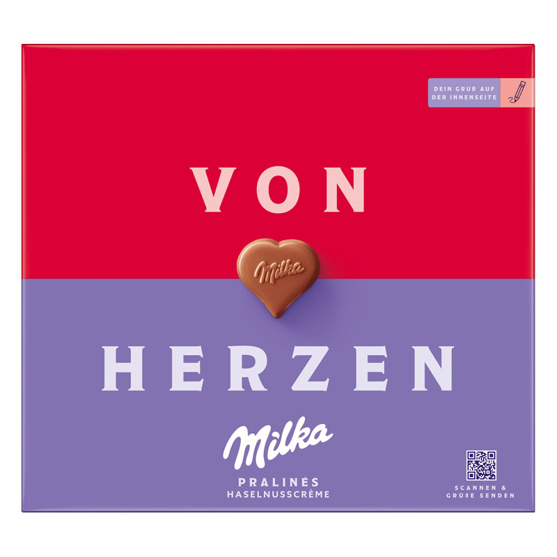 Milka Von Herzen Haselnusscrème 110g