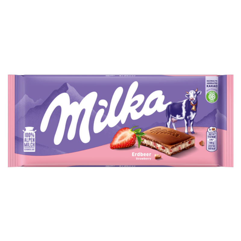 Milka Schokolade Erdbeer 100 g