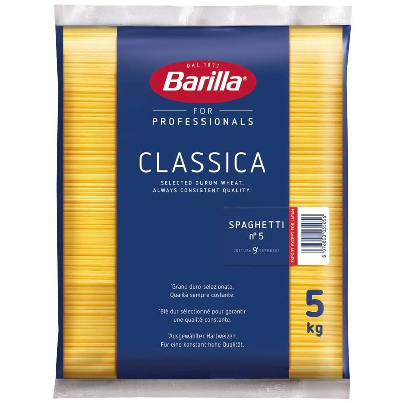 Barilla Spaghetti No. 5 5 kg – Die klassischen Spaghetti in Großpackung