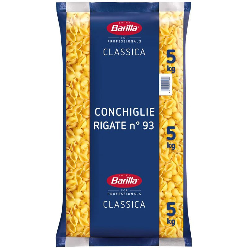 Barilla Conchiglie Rigate 5 kg – Großpackung der beliebten Muschelnudeln