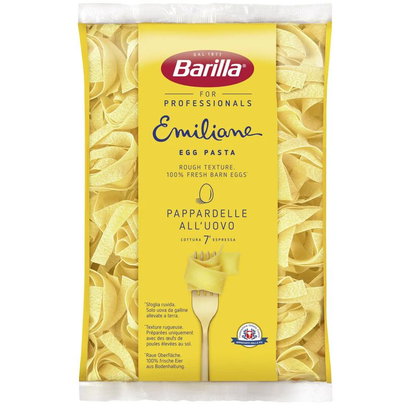 Barilla Emiliane Pappardelle 1 kg – Traditionelle, breite Bandnudeln