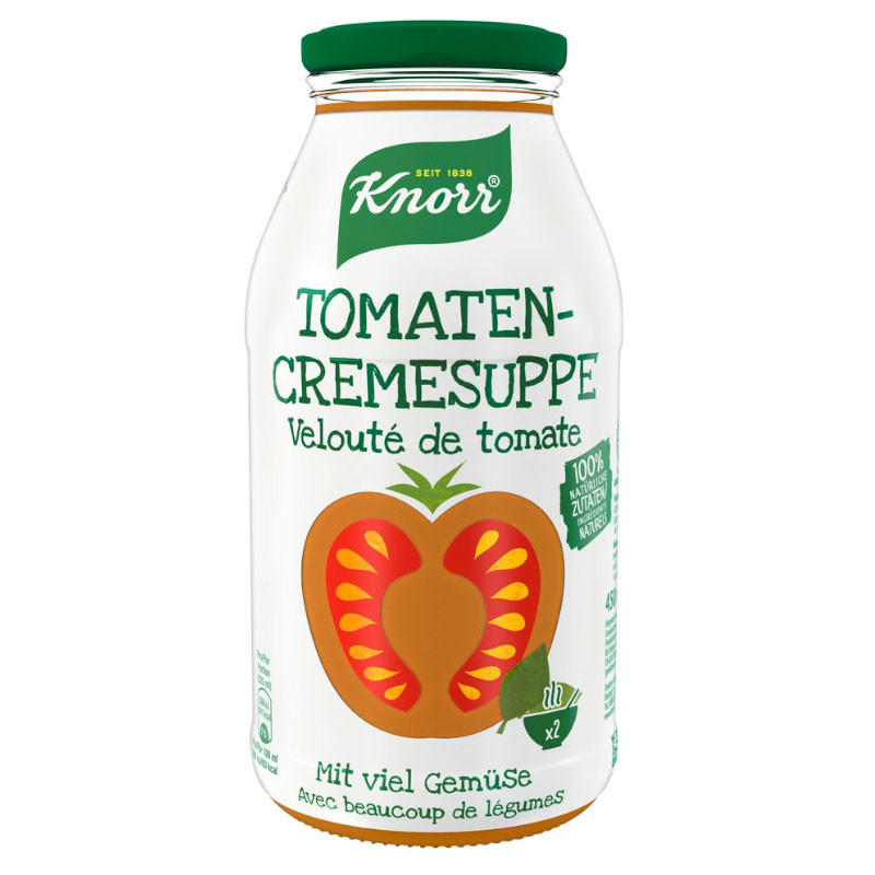 Knorr Tomatencremesuppe im Glas