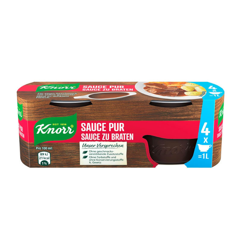 Knorr Sauce Pur Sauce zu Braten 12 Portionen – Kräftig und aromatisch