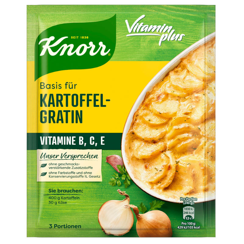 Knorr Vitamin Plus Basis für Kartoffel-Gratin 3 Portionen