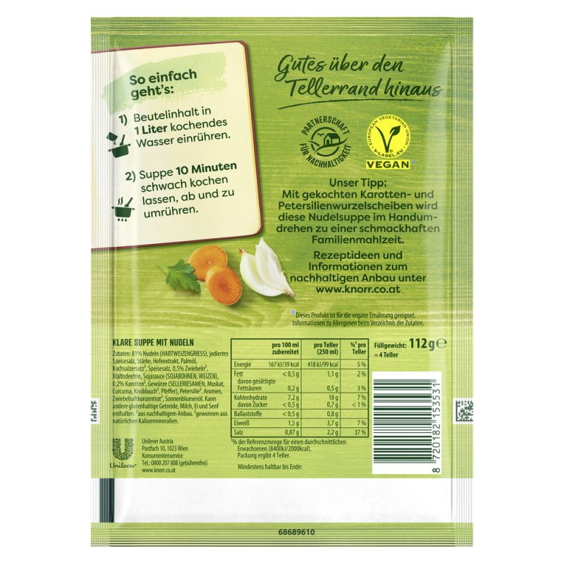 Knorr Bitte zu Tisch! Sternchen Suppe 4 Teller – Bunter Spaß in der Suppe!