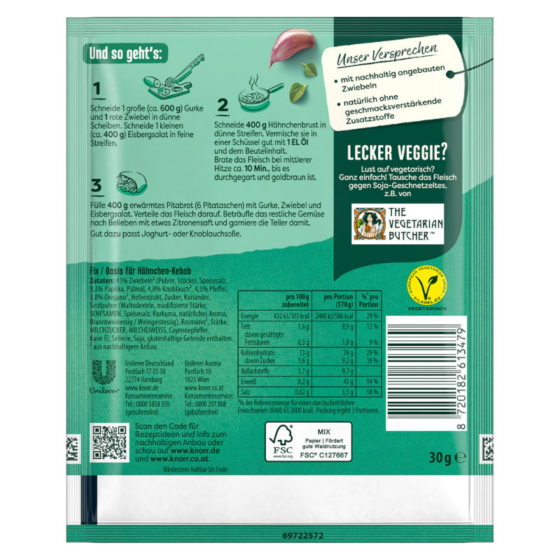 Knorr Basis Kebab 3 Portionen – Herzhaft und würzig!
