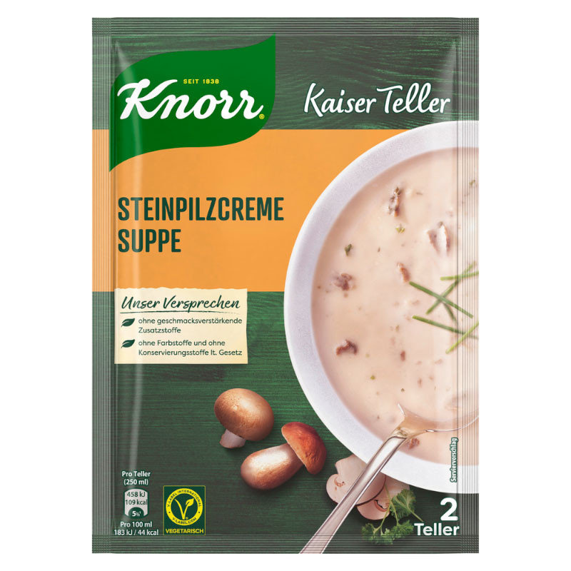 Knorr Kaiser Teller Steinpilzcreme Suppe 2 Teller