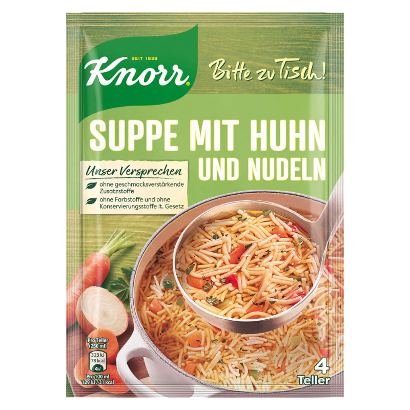 Knorr Bitte zu Tisch! Hühner Suppe 4 Teller