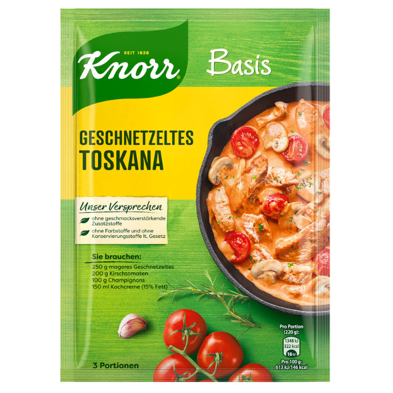 Knorr Basis Geschnetzeltes Toskana 3 Portionen