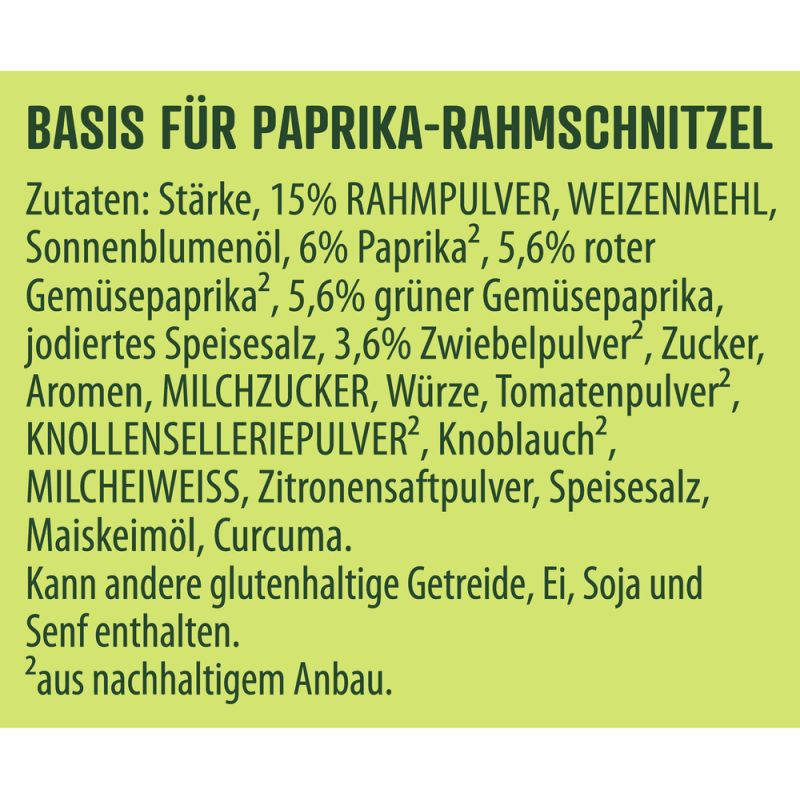 Knorr Basis Paprika-Rahmschnitzel 3 Portionen – Der cremige Klassiker für deine Gerichte!