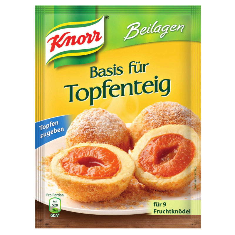 Knorr Beilagen Basis für Topfenteig Knödel 3 Portionen