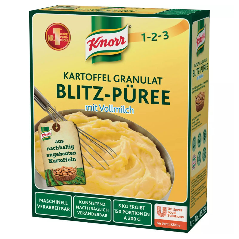 Knorr Kartoffel-Granulat Blitz-Püree mit Vollmilch 5 kg