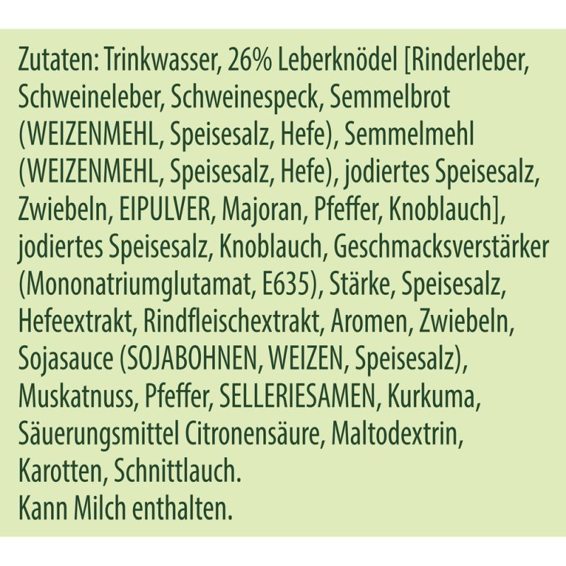 Knorr Meisterkessel Leberknödel Suppe 2 Teller – Herzhaft und traditionell