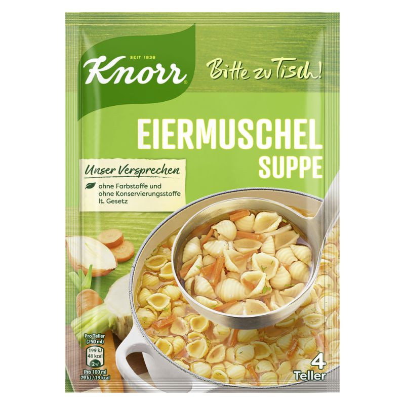 Knorr Bitte zu Tisch! Eiermuschel Suppe 4 Teller