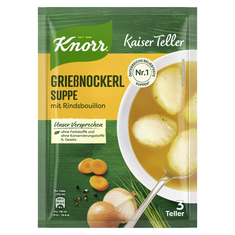 Knorr Kaiser Teller Grießnockerl Suppe 3 Teller