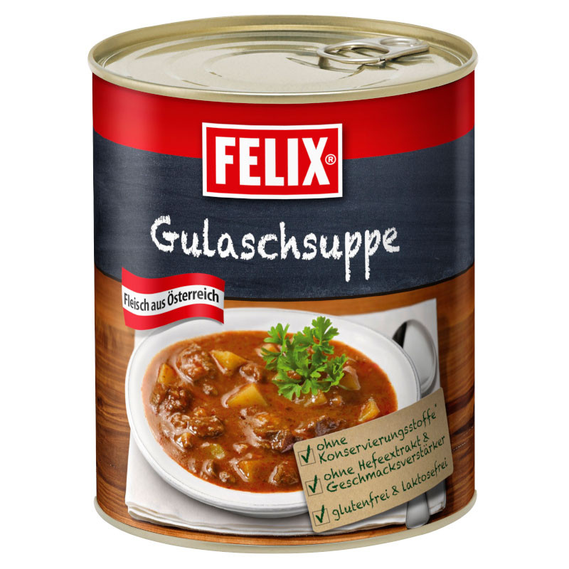 Felix Gulaschsuppe 800 g – Testsieger Geschmack, mit Rindfleisch aus Österreich