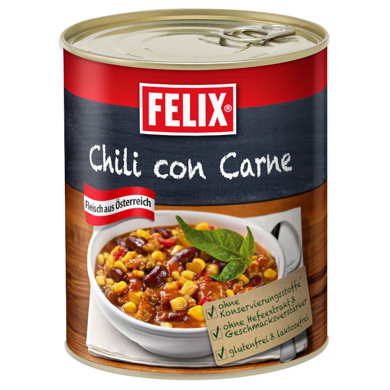 Felix Chili con Carne 800 g – Mit pikanter Chili-Note und saftigem Fleisch