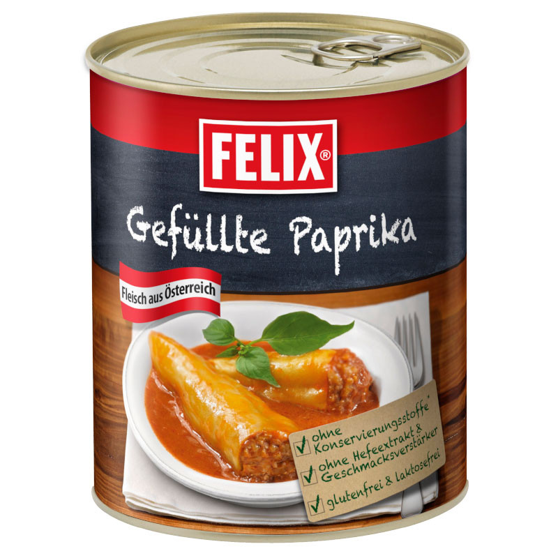 Felix Gefüllte Paprika 800 g – Mit saftiger Fleischfüllung und fruchtiger Tomatensauce