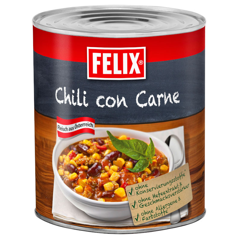 Felix Chili con Carne 2900 g – Mit pikanter Chili-Note und saftigem Fleisch