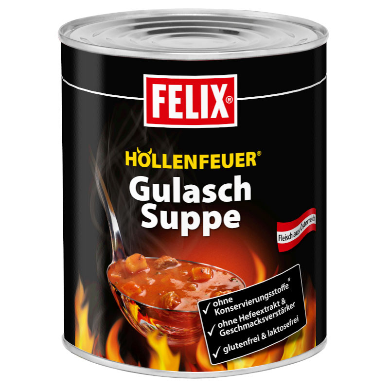 Felix Höllenfeuer Gulaschsuppe 2900 g – Höllisch scharf & unwiderstehlich köstlich