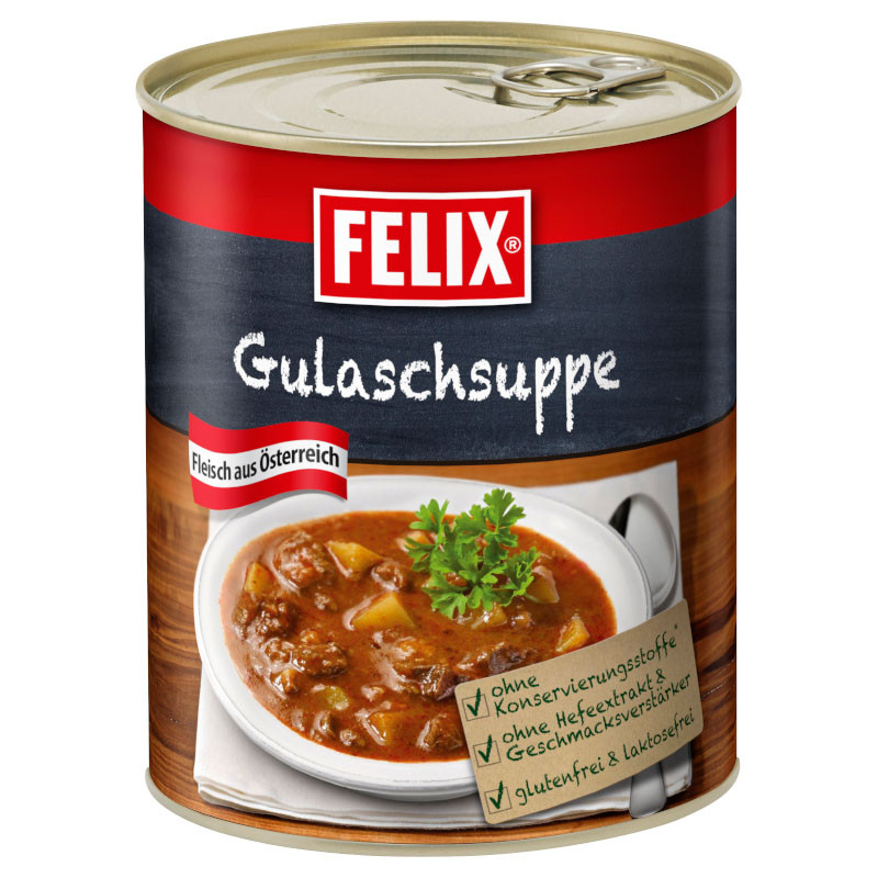 Felix Gulaschsuppe 2900 g – Testsieger Geschmack, mit Rindfleisch aus Österreich