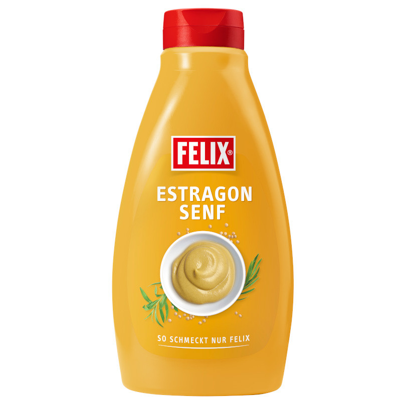 Felix Estragon Senf 1,2 kg – Würzig-mildes Aroma aus frisch vermahlenen Senfkörnern