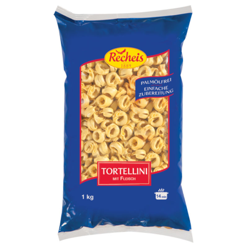 Recheis Tortellini 1 kg – Ideal für schnelle Gerichte, Pfannengerichte und mehr