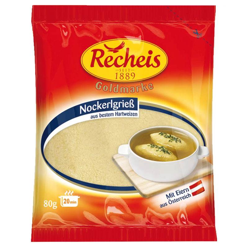 Recheis Goldmarke Nockerlgrieß 160 g – Ideal für Grießnockerl, Aufläufe und Suppen