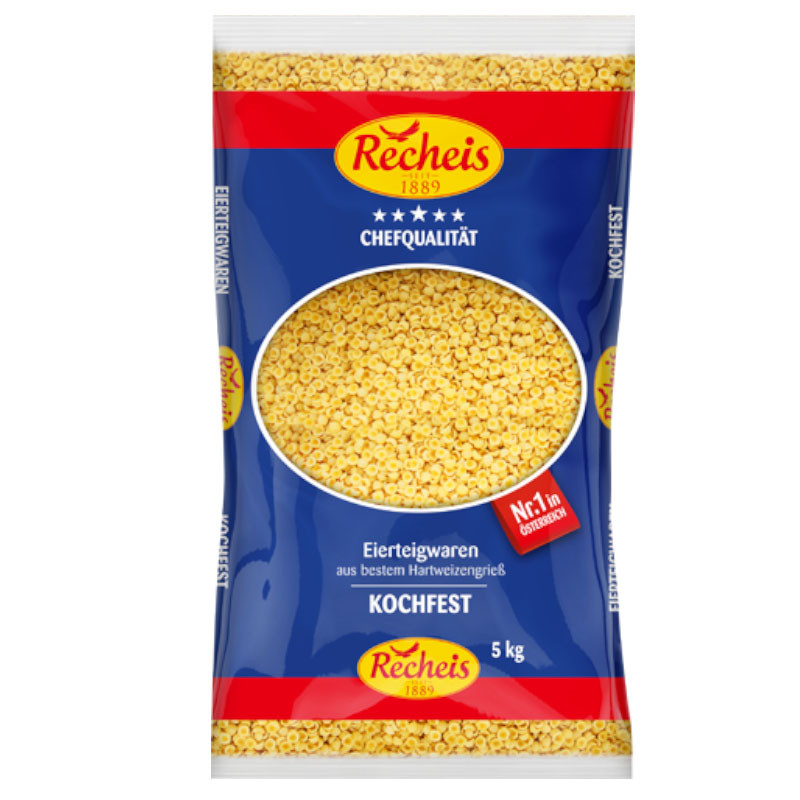 Recheis Muscheln 2 Ei 5 kg – Vielseitige Nudeln für Suppen, Eintöpfe, Kindergerichte und feine Salate