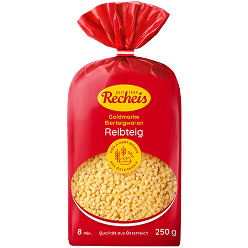 Recheis Goldmarke Reibteig 250 g – Feinster Reibteig für köstliche Suppen und Eintöpfe