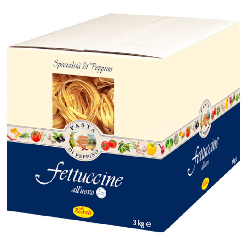Pasta di Peppino all'uovo Nester Fettuccine 3 kg – Feine Eier-Fettuccine in Nestform