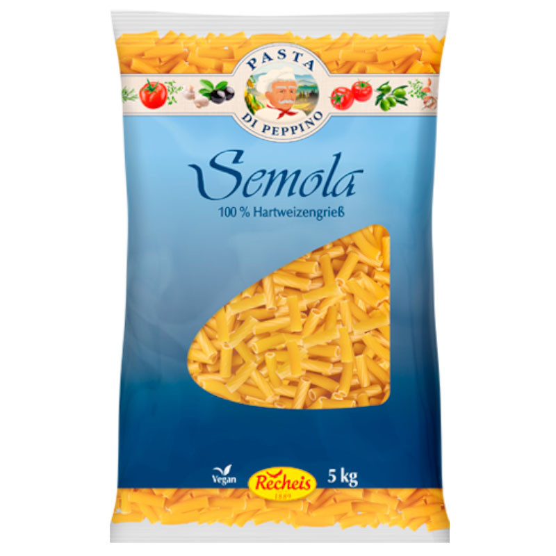 Pasta di Peppino Semola Maccheroni Rigati 5 kg – Klassische Maccheroni Rigati aus Hartweizengrieß