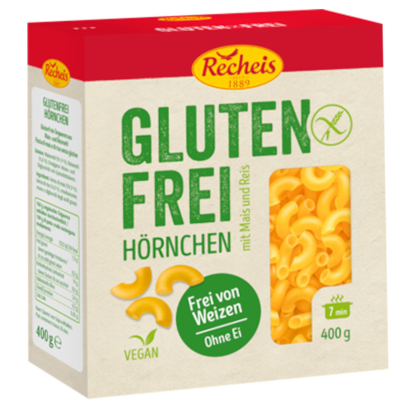 Recheis Hörnchen glutenfrei 400 g – Perfekt für fruchtige und cremige Saucen, Beilagen und Pfannengerichte