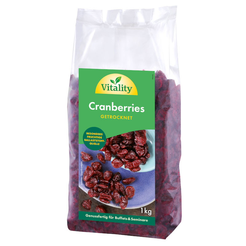 Vitality Cranberries 1 kg – Fruchtig, ballaststoffreich & aromatisch