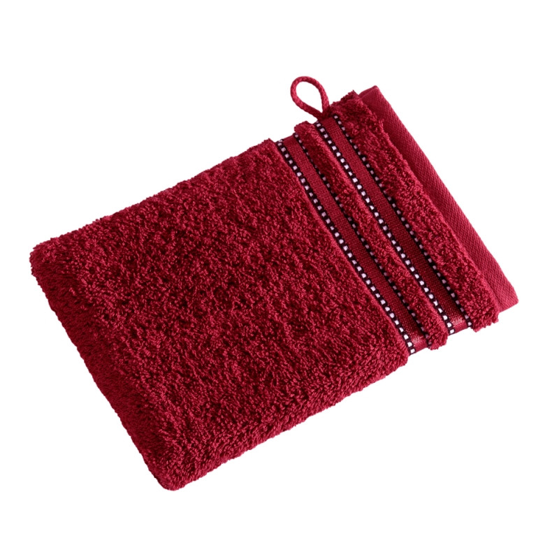 Vossen Waschhandschuh Cult de Luxe 22x16 cm Rubin 3705