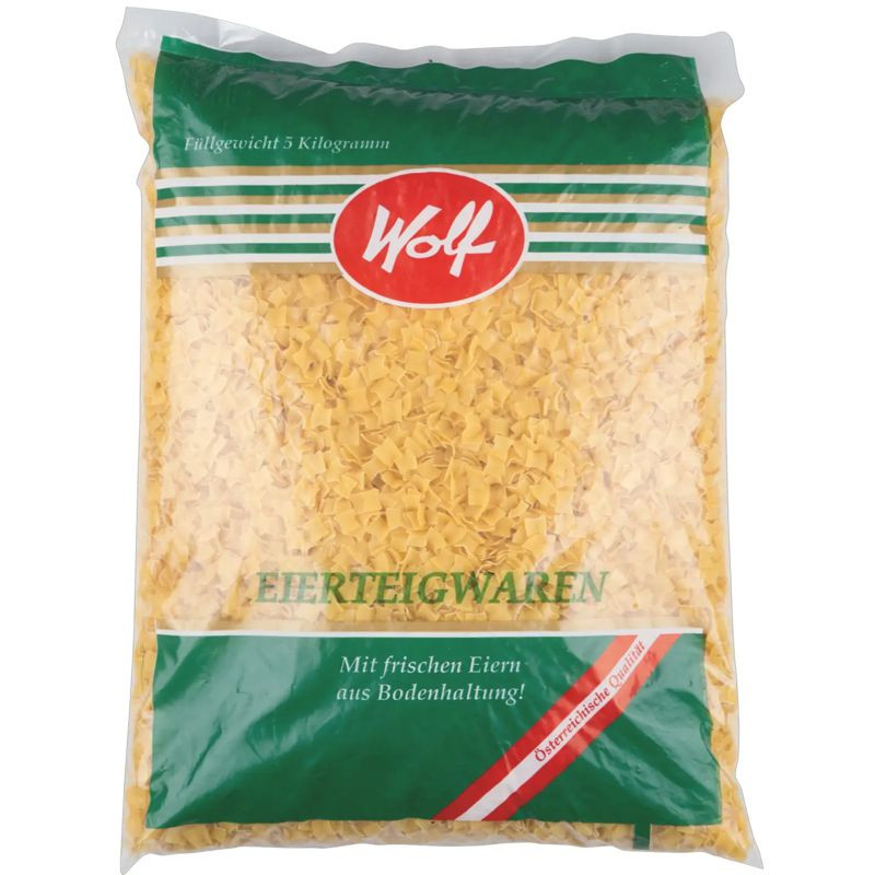 Wolf 2 Ei Hörnchen 5 kg – Vielseitige Nudeln für Aufläufe, Salate und Saucen