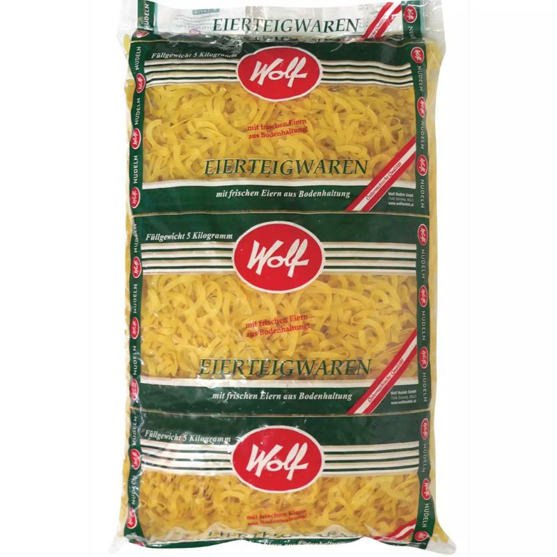 Wolf 2 Ei Bandnudeln 5 kg – Hochwertige Bandnudeln für vielfältige Gerichte