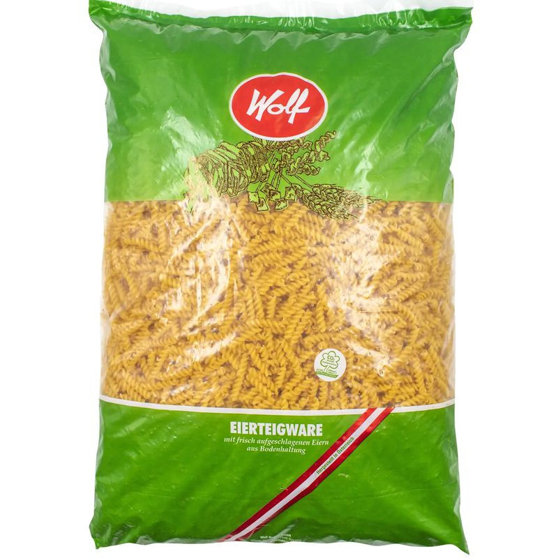 Wolf 2 Ei Spiralen 5 kg – Vielseitige Nudeln für Salate, Aufläufe und Saucengerichte