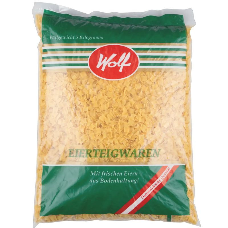 Wolf 2 Ei Fleckerl 5 kg – Vielseitige Fleckerl für Aufläufe, Suppen und Beilagen