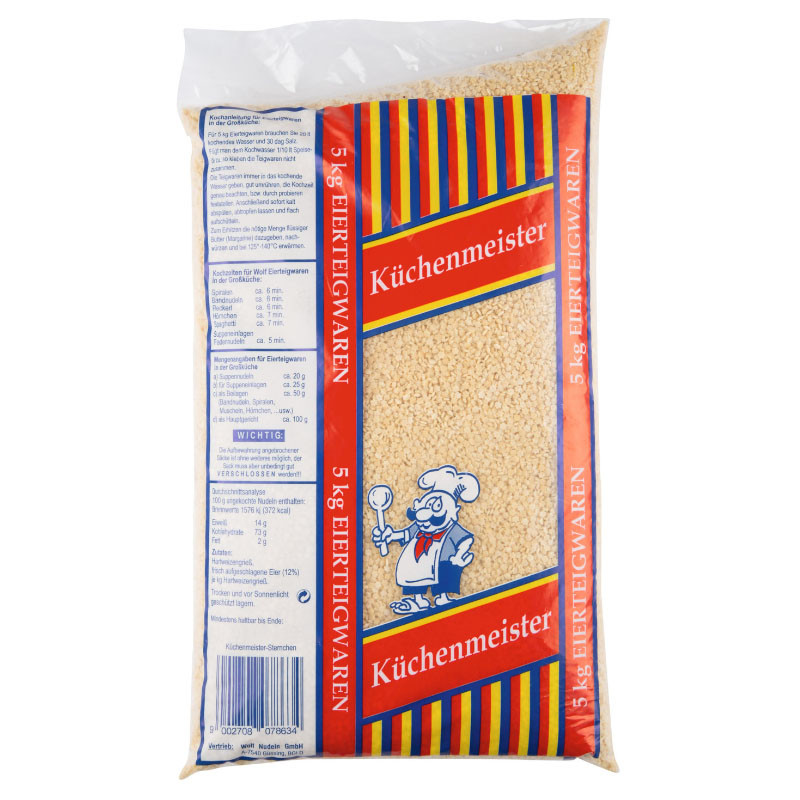 Küchenmeister Sternchen 2 Ei 5 kg – Verspielte Sternchennudeln für kreative Mahlzeiten